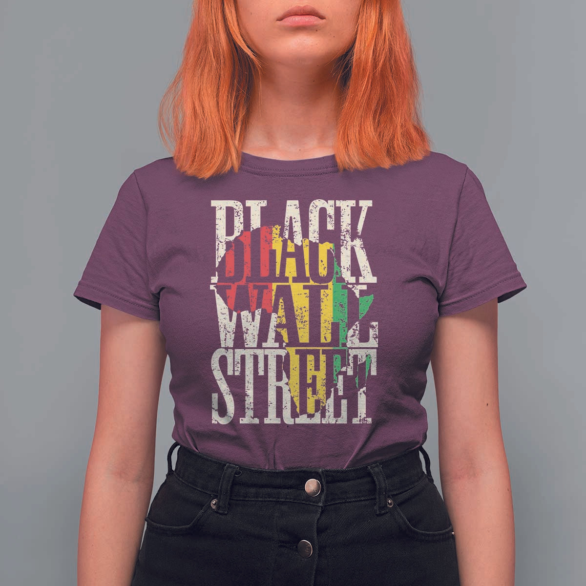 Black Wall Street T Shirt For Women Tulsa Oklahoma Black History Month Africa Map