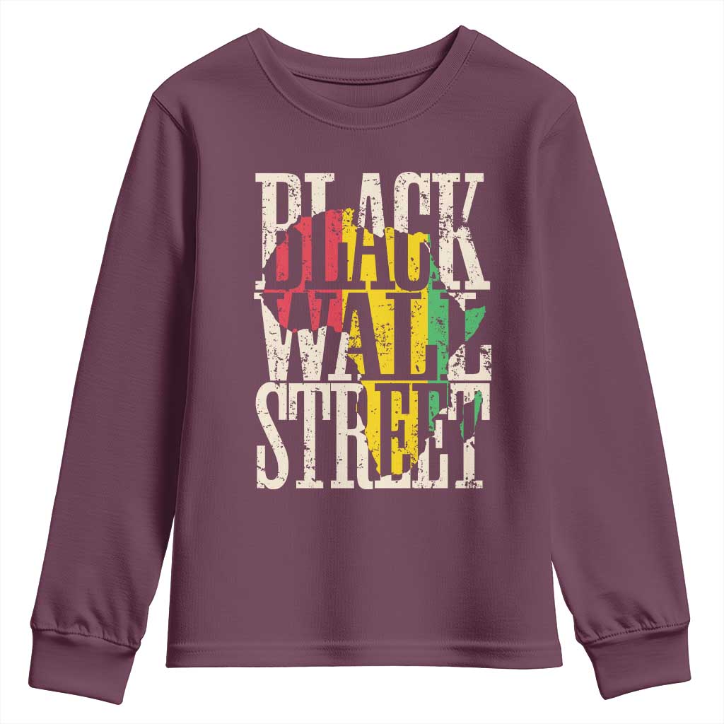 Black Wall Street Youth Sweatshirt Tulsa Oklahoma Black History Month Africa Map