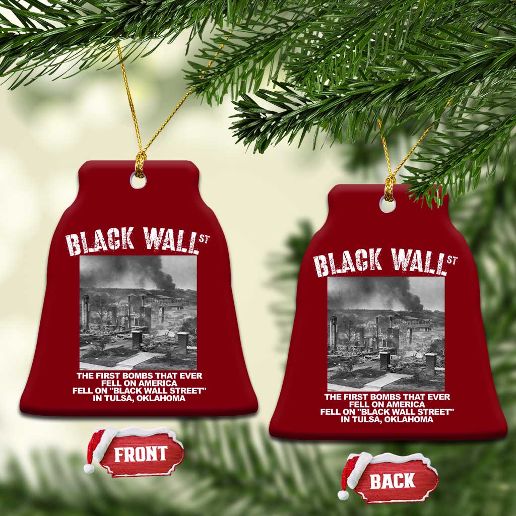 Black Wall Street First Bombs Ceramic Ornament Tulsa Oklahoma Black History Month