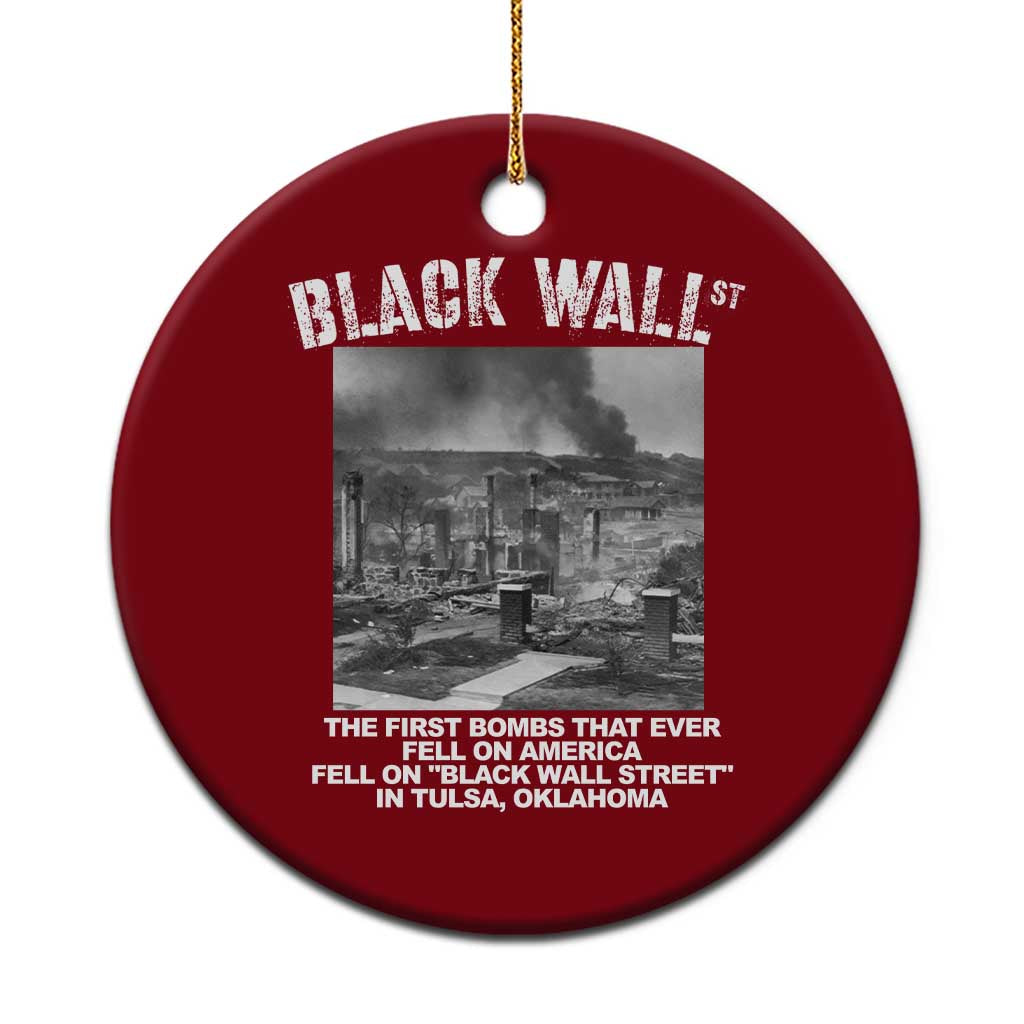 Black Wall Street First Bombs Ceramic Ornament Tulsa Oklahoma Black History Month