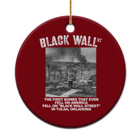 Black Wall Street First Bombs Ceramic Ornament Tulsa Oklahoma Black History Month