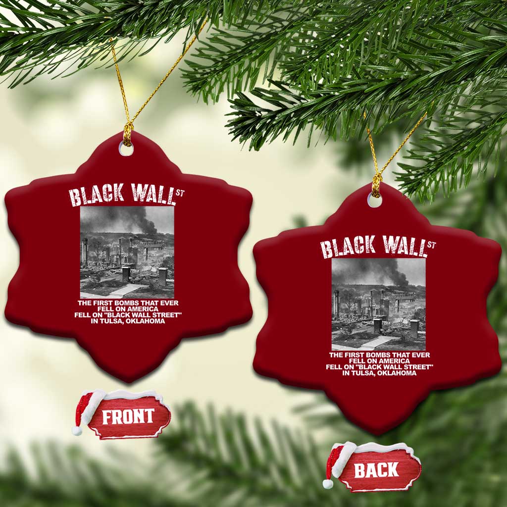 Black Wall Street First Bombs Ceramic Ornament Tulsa Oklahoma Black History Month