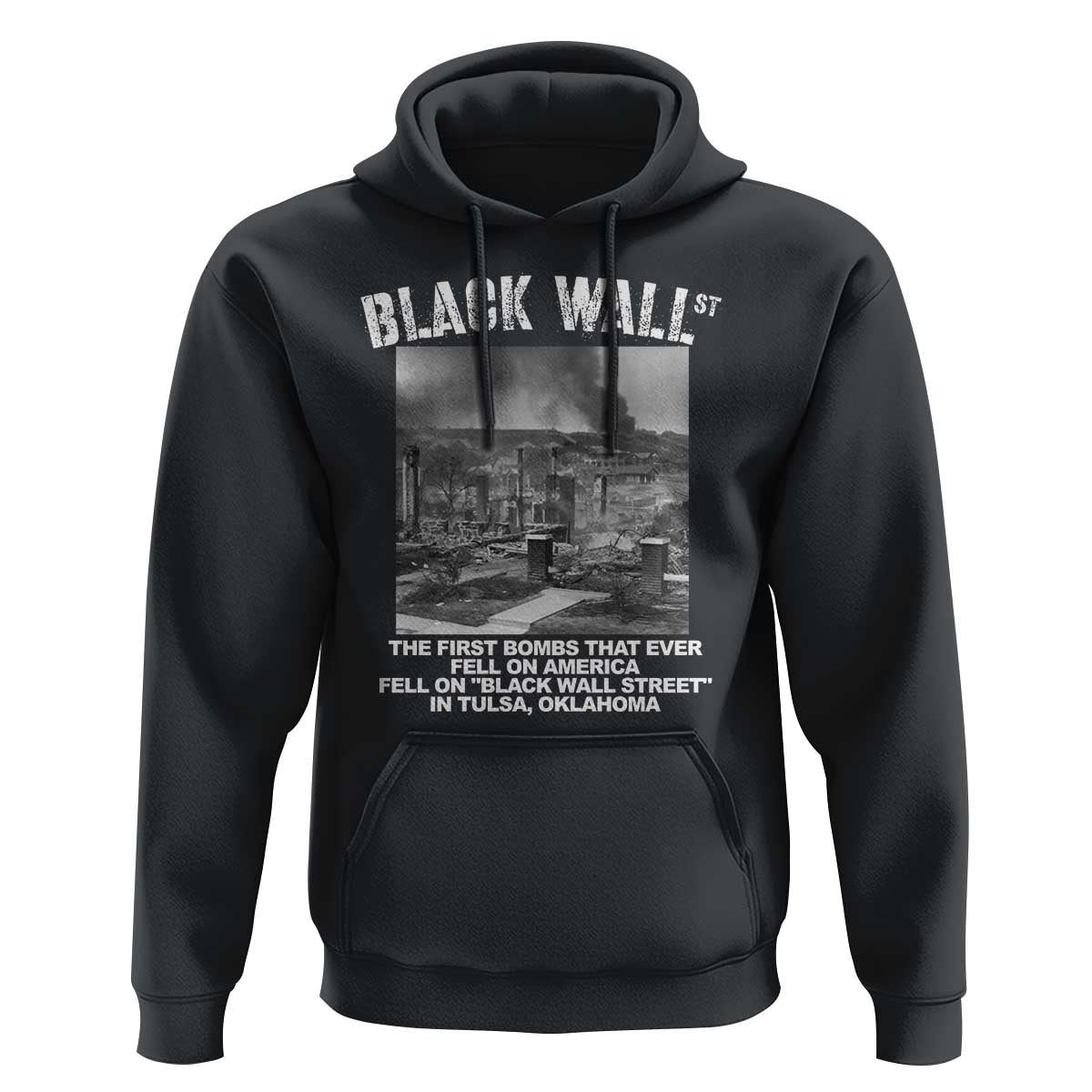 Black Wall Street First Bombs Hoodie Tulsa Oklahoma Black History Month