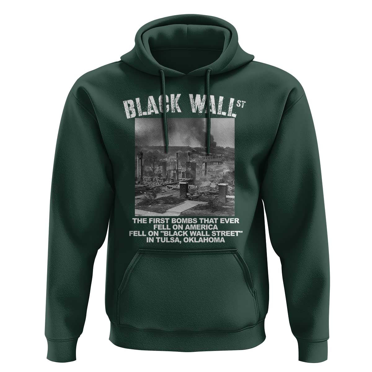Black Wall Street First Bombs Hoodie Tulsa Oklahoma Black History Month