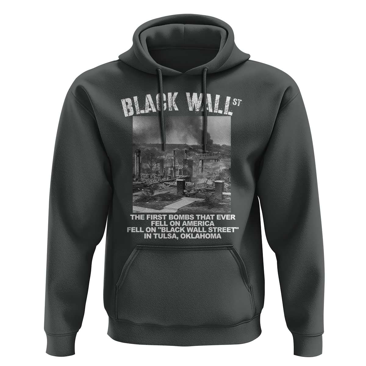 Black Wall Street First Bombs Hoodie Tulsa Oklahoma Black History Month
