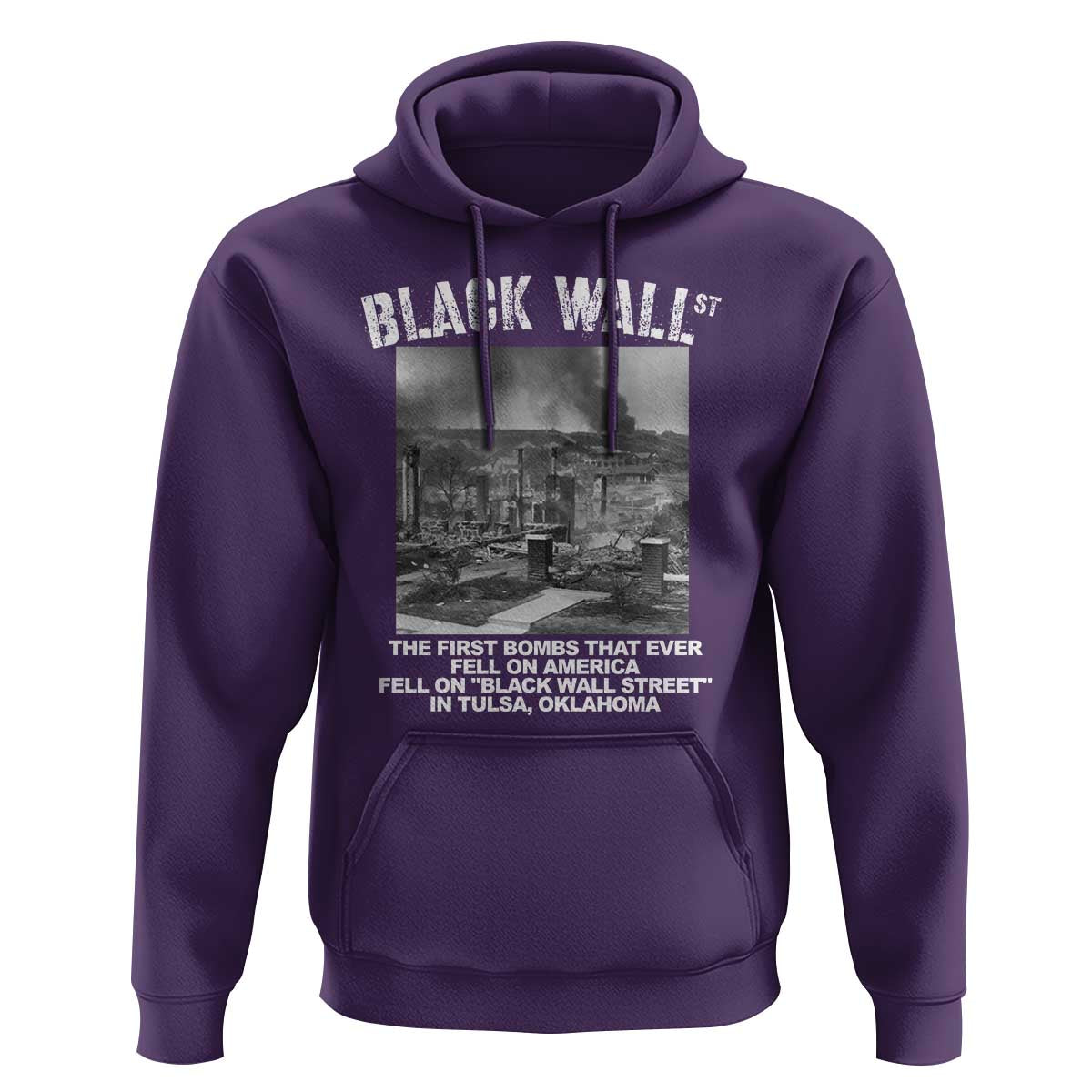Black Wall Street First Bombs Hoodie Tulsa Oklahoma Black History Month