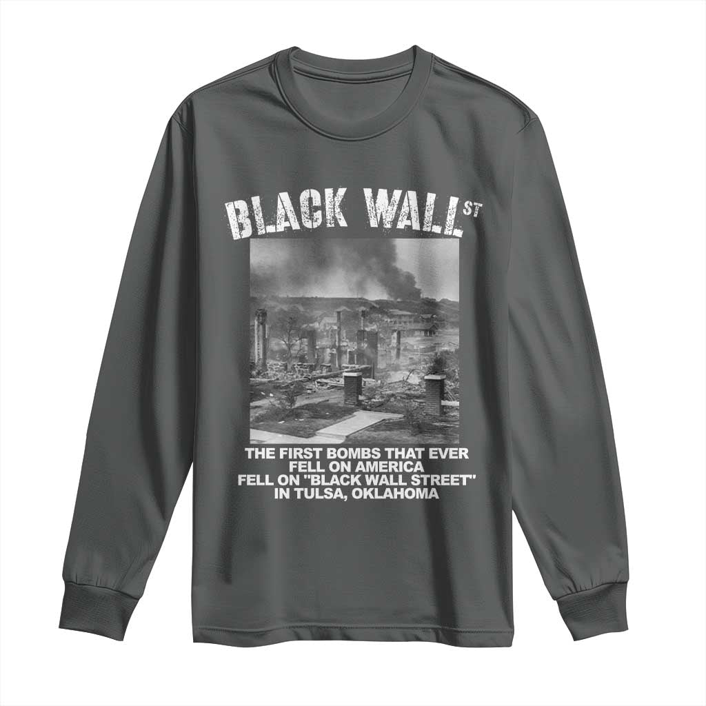 Black Wall Street First Bombs Long Sleeve Shirt Tulsa Oklahoma Black History Month