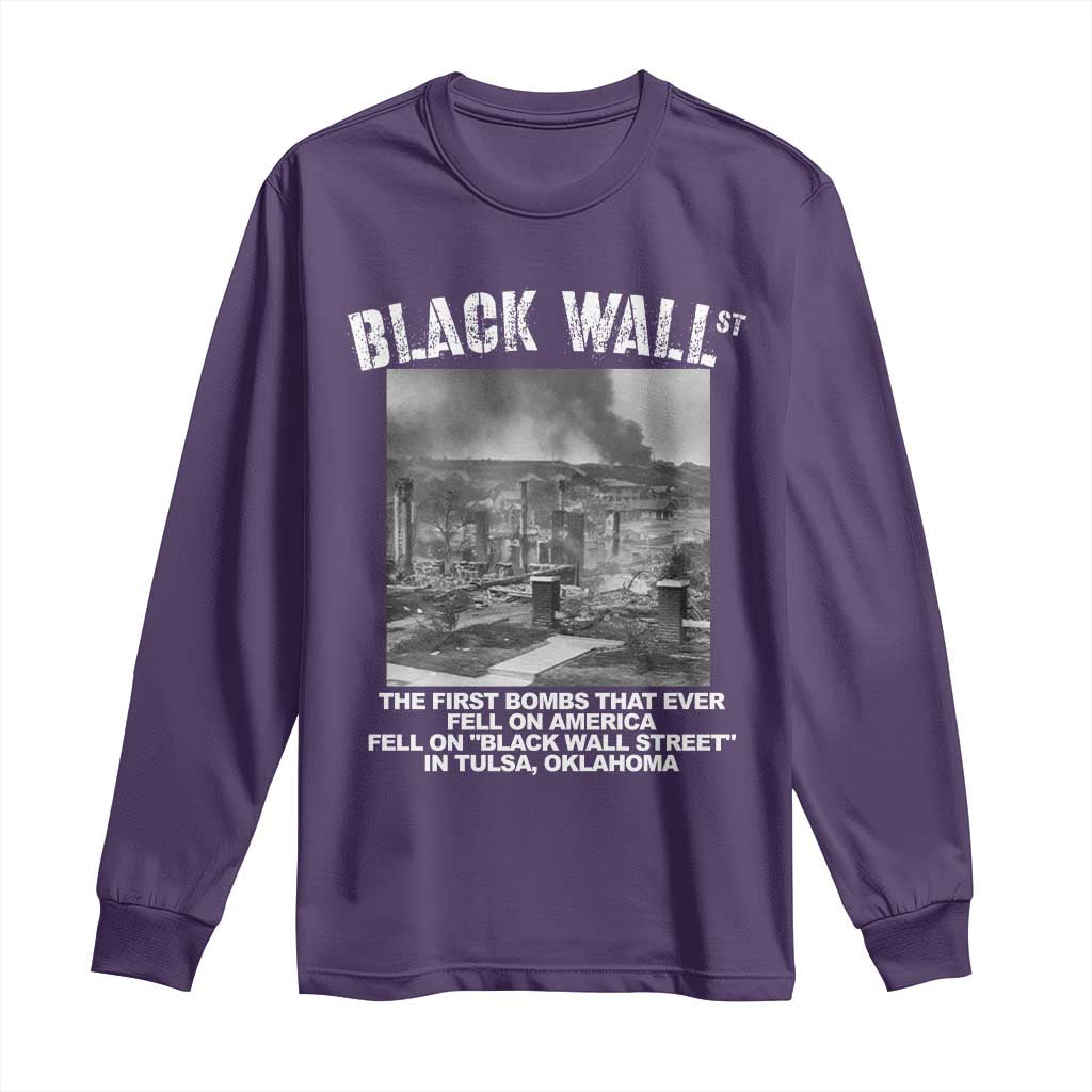 Black Wall Street First Bombs Long Sleeve Shirt Tulsa Oklahoma Black History Month