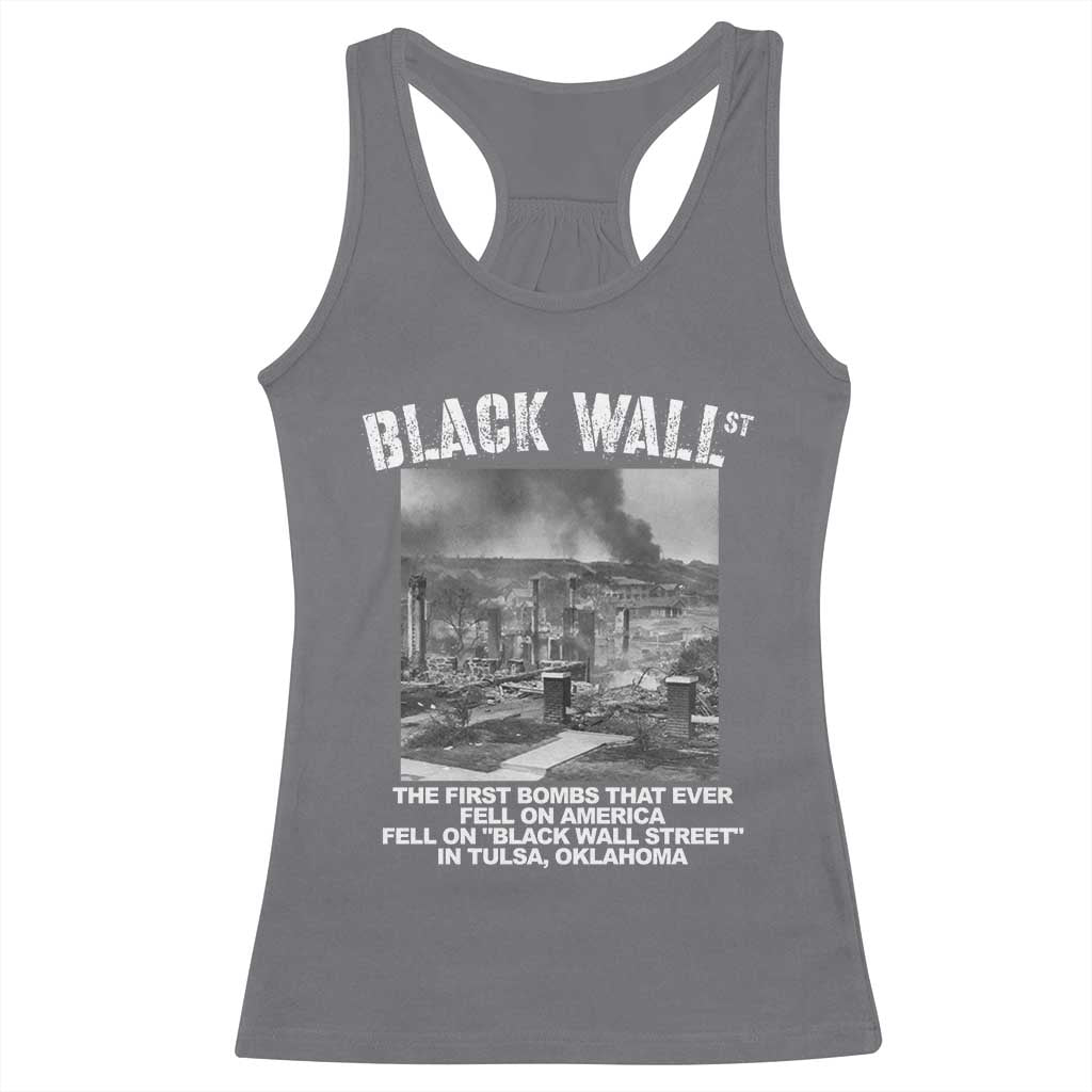 Black Wall Street First Bombs Racerback Tank Top Tulsa Oklahoma Black History Month