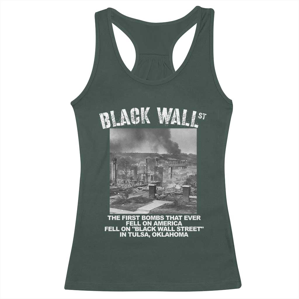 Black Wall Street First Bombs Racerback Tank Top Tulsa Oklahoma Black History Month