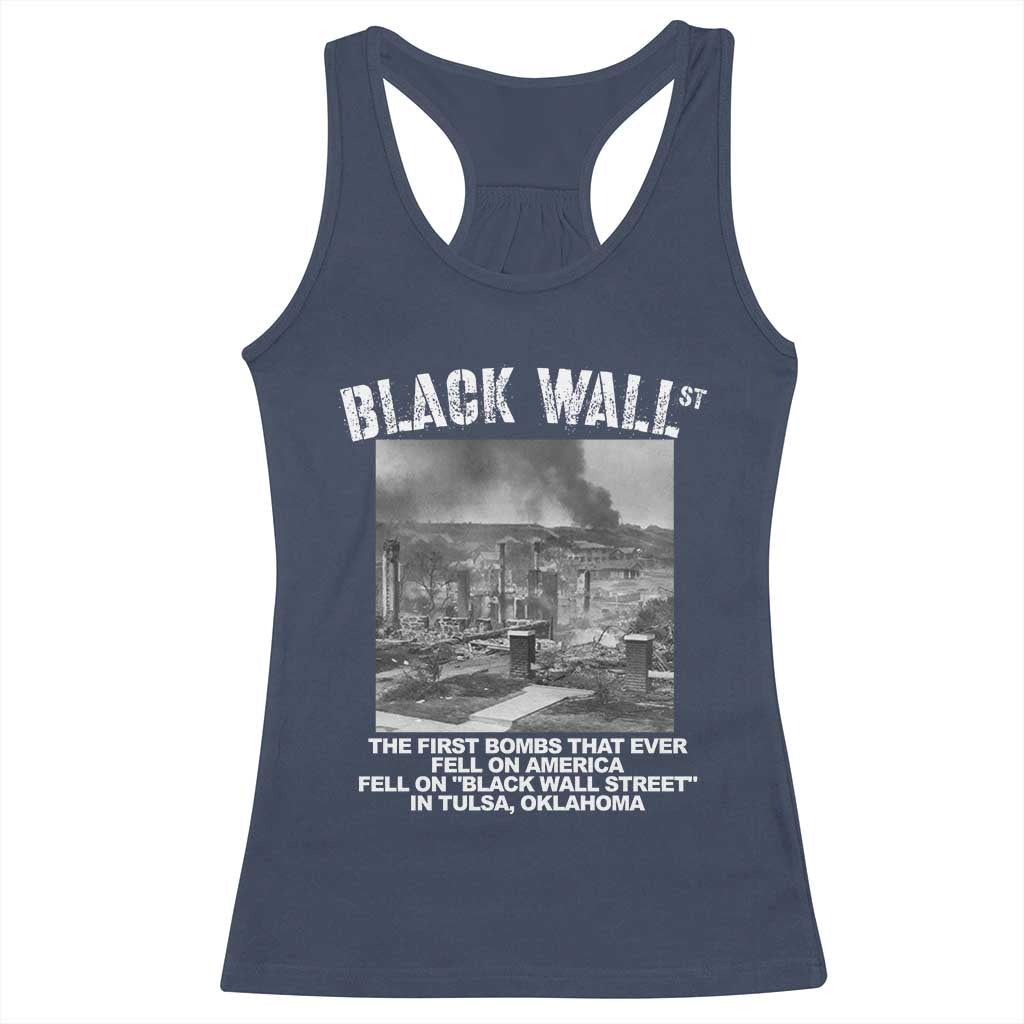 Black Wall Street First Bombs Racerback Tank Top Tulsa Oklahoma Black History Month
