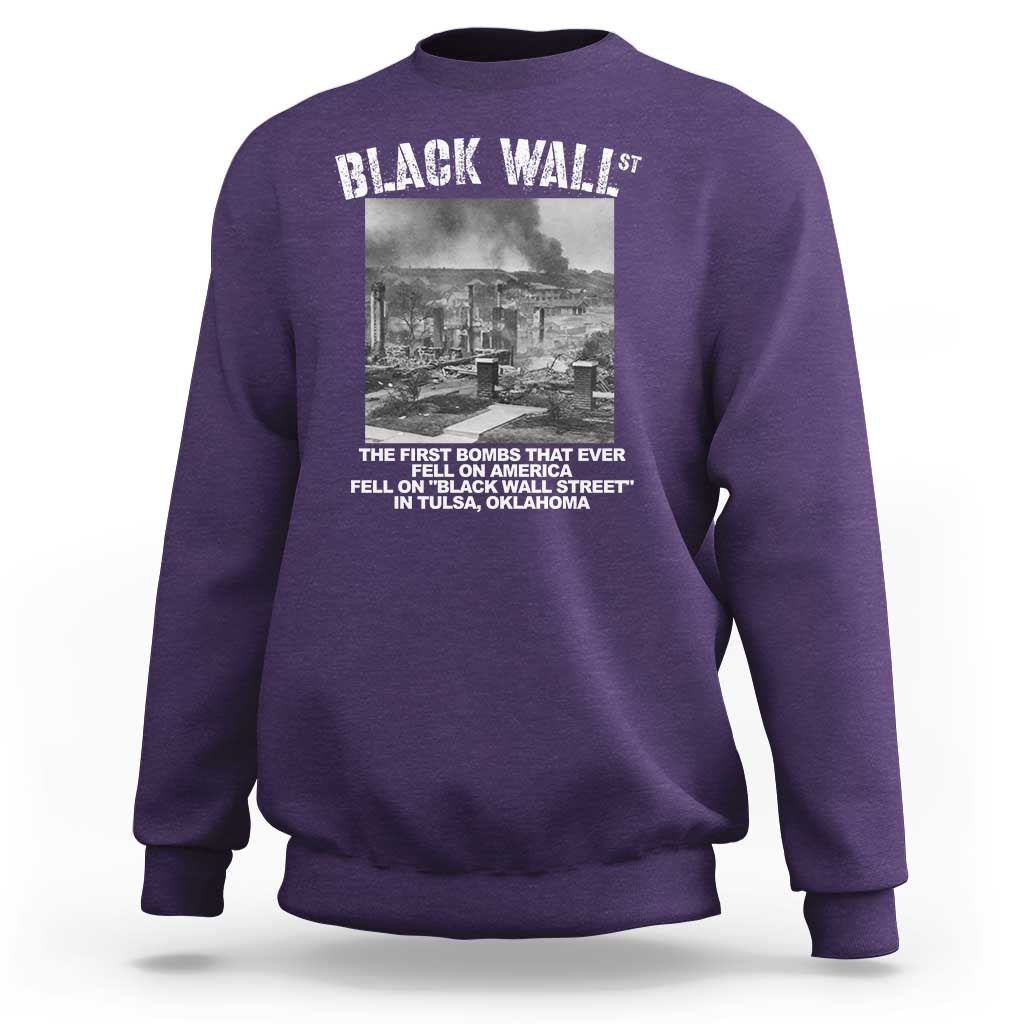 Black Wall Street First Bombs Sweatshirt Tulsa Oklahoma Black History Month