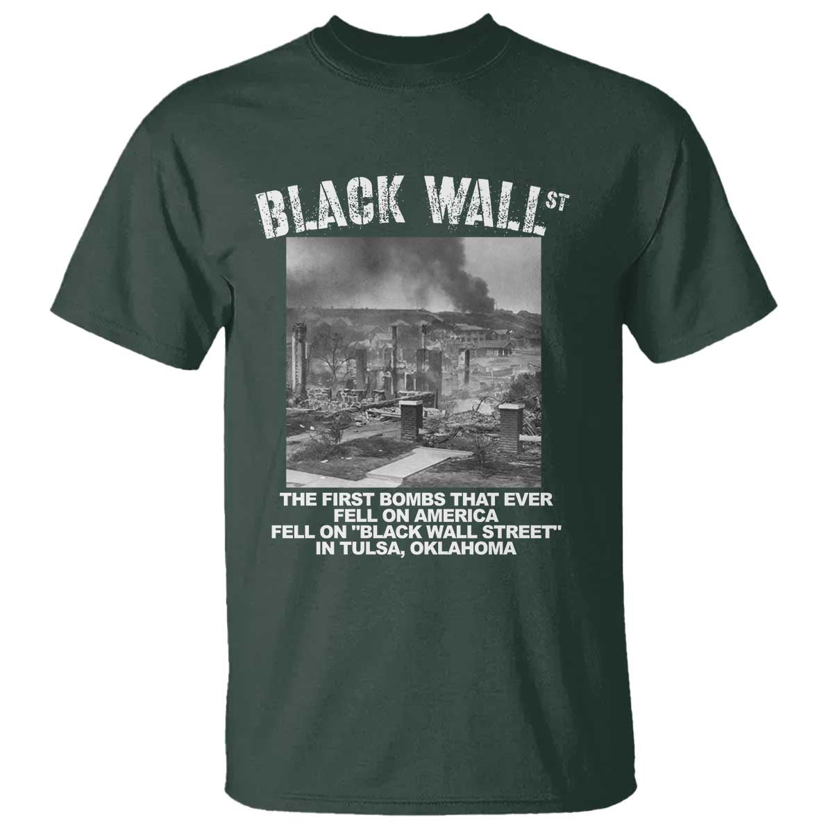 Black Wall Street First Bombs T Shirt Tulsa Oklahoma Black History Month