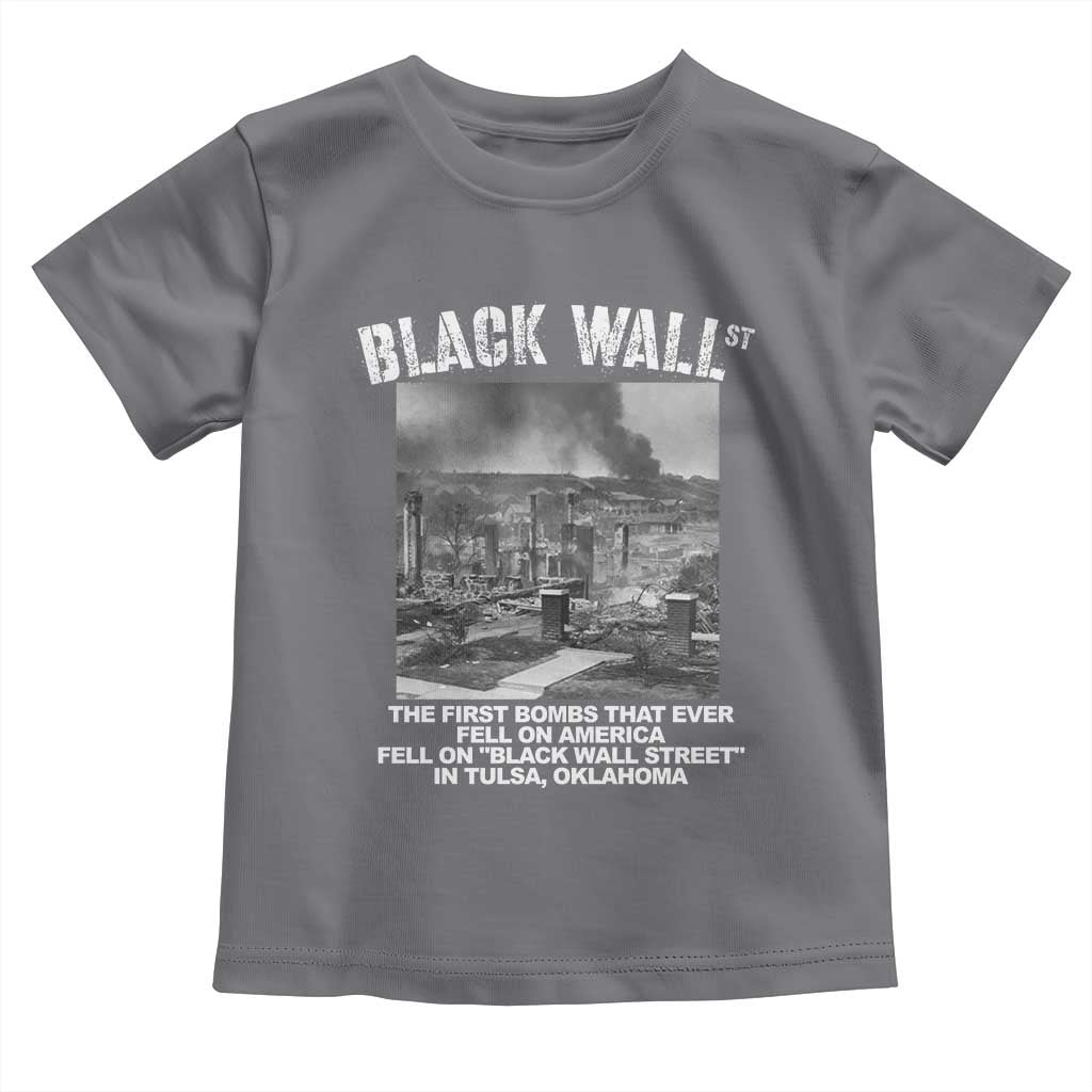 Black Wall Street First Bombs Toddler T Shirt Tulsa Oklahoma Black History Month