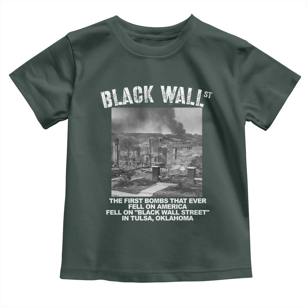Black Wall Street First Bombs Toddler T Shirt Tulsa Oklahoma Black History Month