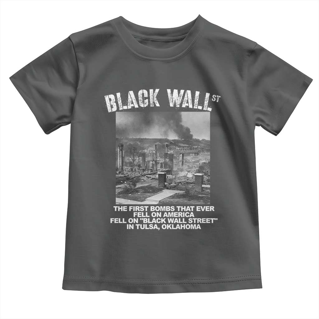 Black Wall Street First Bombs Toddler T Shirt Tulsa Oklahoma Black History Month