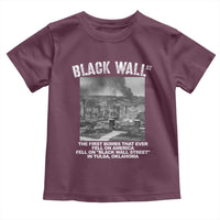 Black Wall Street First Bombs Toddler T Shirt Tulsa Oklahoma Black History Month