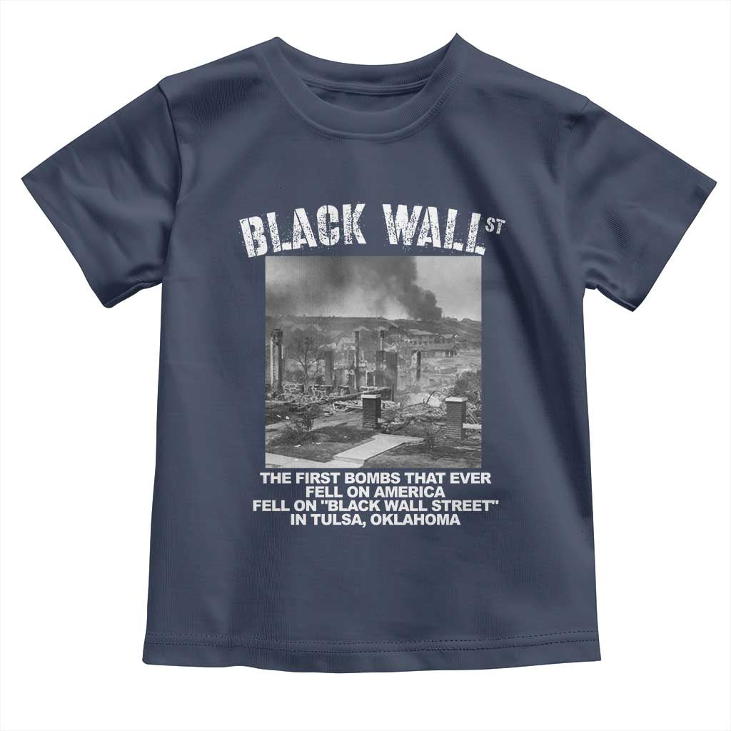 Black Wall Street First Bombs Toddler T Shirt Tulsa Oklahoma Black History Month