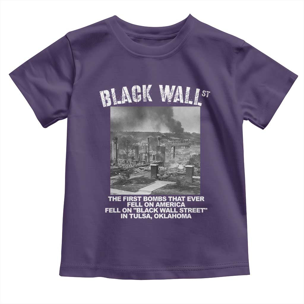 Black Wall Street First Bombs Toddler T Shirt Tulsa Oklahoma Black History Month