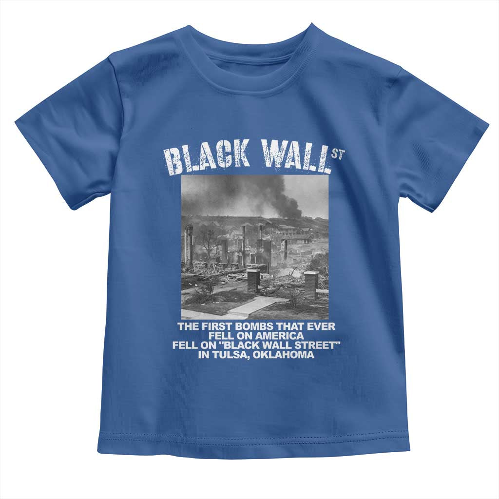 Black Wall Street First Bombs Toddler T Shirt Tulsa Oklahoma Black History Month