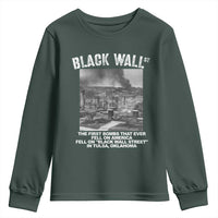 Black Wall Street First Bombs Youth Sweatshirt Tulsa Oklahoma Black History Month