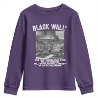 Black Wall Street First Bombs Youth Sweatshirt Tulsa Oklahoma Black History Month