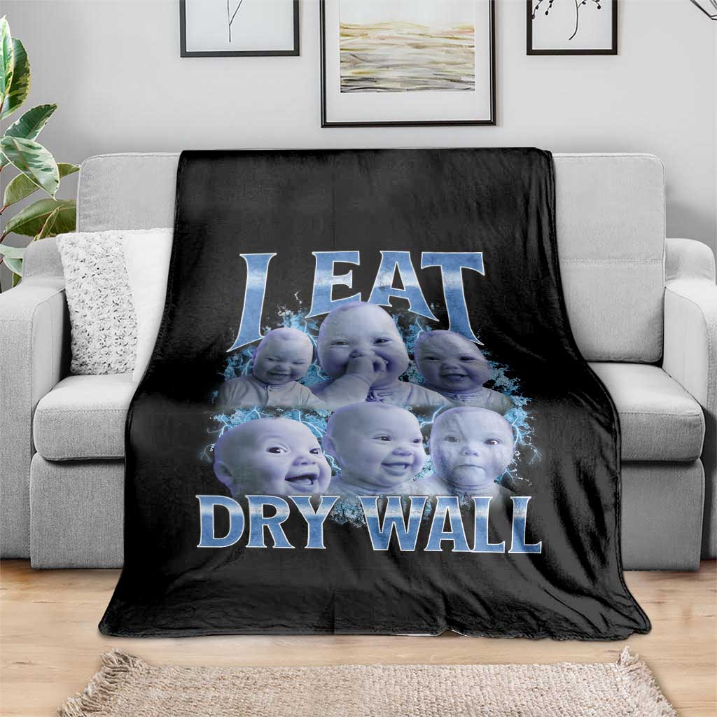 Funny AI Baby Meme Laughing Throw Blanket I Eat Dry Wall Baby Brainrot - Wonder Print Shop