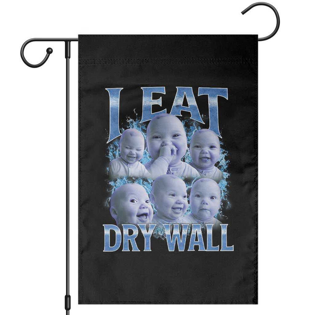 Funny AI Baby Meme Laughing Garden Flag I Eat Dry Wall Baby Brainrot - Wonder Print Shop