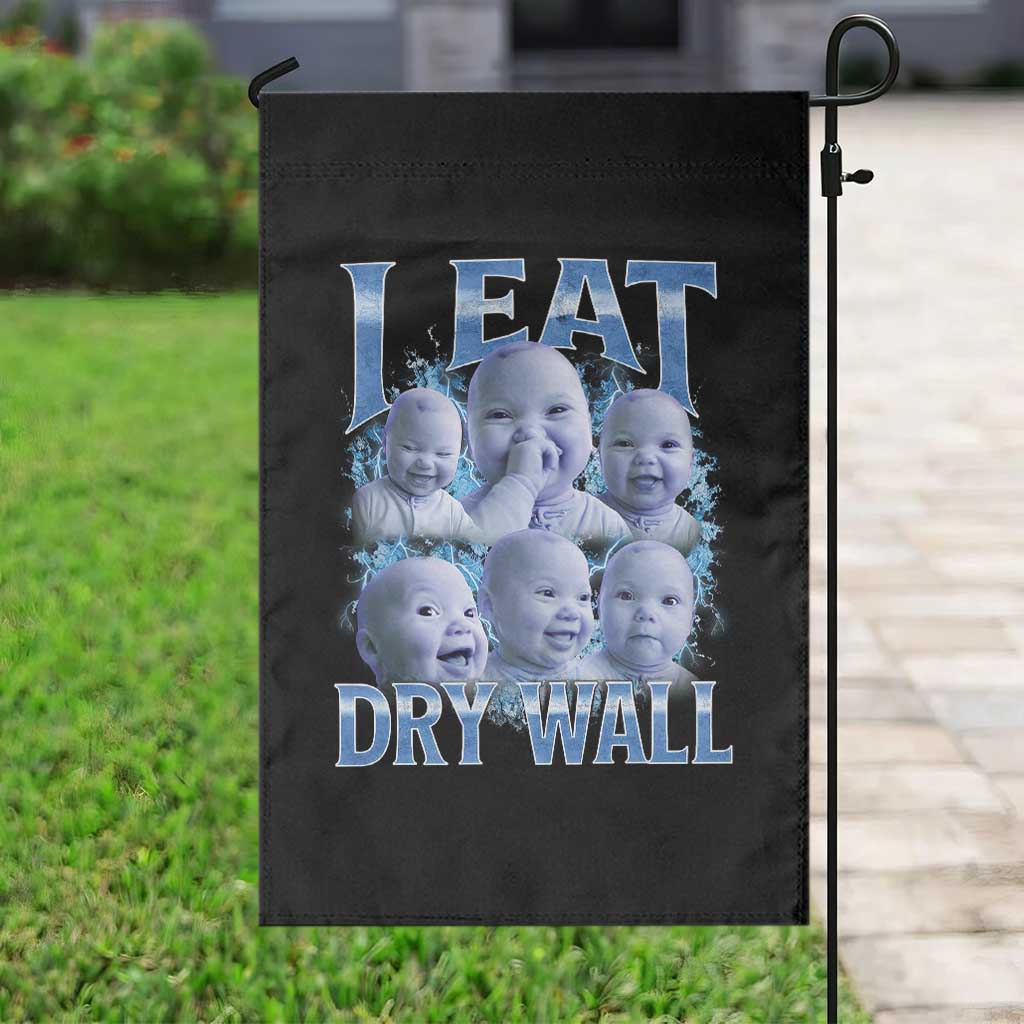 Funny AI Baby Meme Laughing Garden Flag I Eat Dry Wall Baby Brainrot - Wonder Print Shop