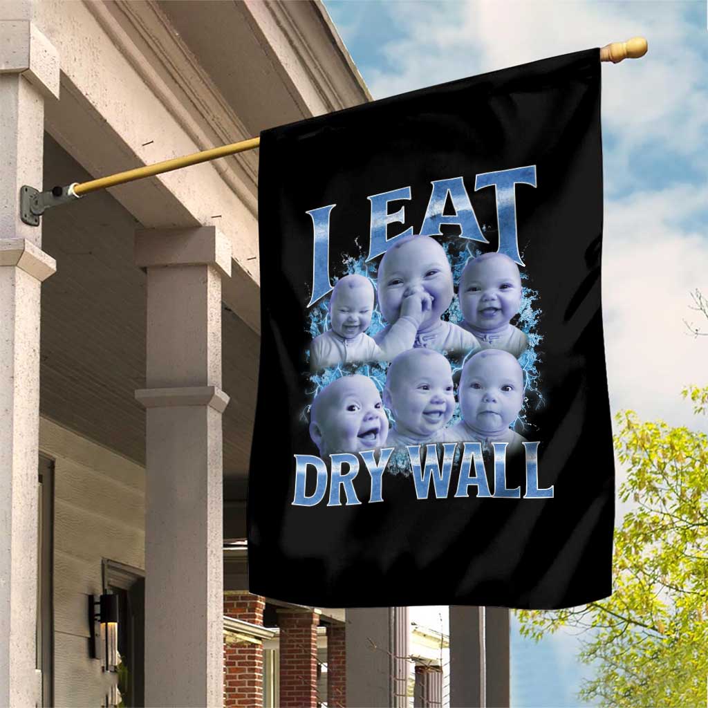 Funny AI Baby Meme Laughing Garden Flag I Eat Dry Wall Baby Brainrot - Wonder Print Shop