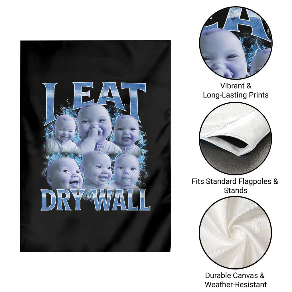 Funny AI Baby Meme Laughing Garden Flag I Eat Dry Wall Baby Brainrot - Wonder Print Shop