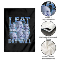 Funny AI Baby Meme Laughing Garden Flag I Eat Dry Wall Baby Brainrot - Wonder Print Shop