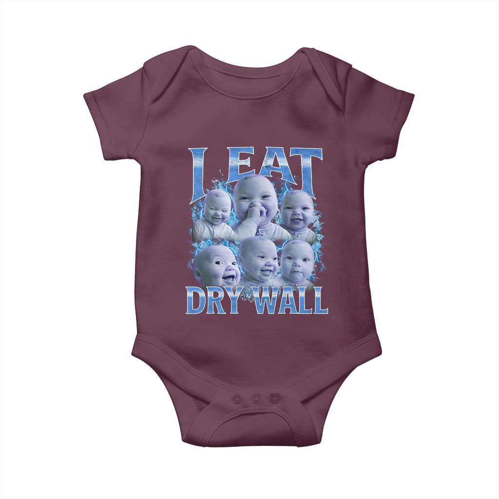 Funny AI Baby Meme Laughing Baby Onesie I Eat Dry Wall Baby Brainrot - Wonder Print Shop