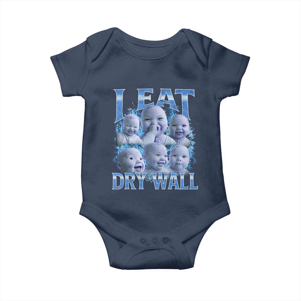 Funny AI Baby Meme Laughing Baby Onesie I Eat Dry Wall Baby Brainrot - Wonder Print Shop