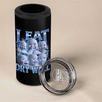 Funny AI Baby Meme Laughing 4 in 1 Can Cooler Tumbler I Eat Dry Wall Baby Brainrot - Wonder Print Shop