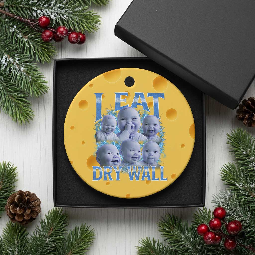 Funny AI Baby Meme Laughing Ceramic Ornament I Eat Dry Wall Baby Brainrot - Wonder Print Shop