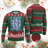 Funny AI Baby Meme Laughing Ugly Christmas Sweater I Eat Dry Wall Baby Brainrot - Wonder Print Shop