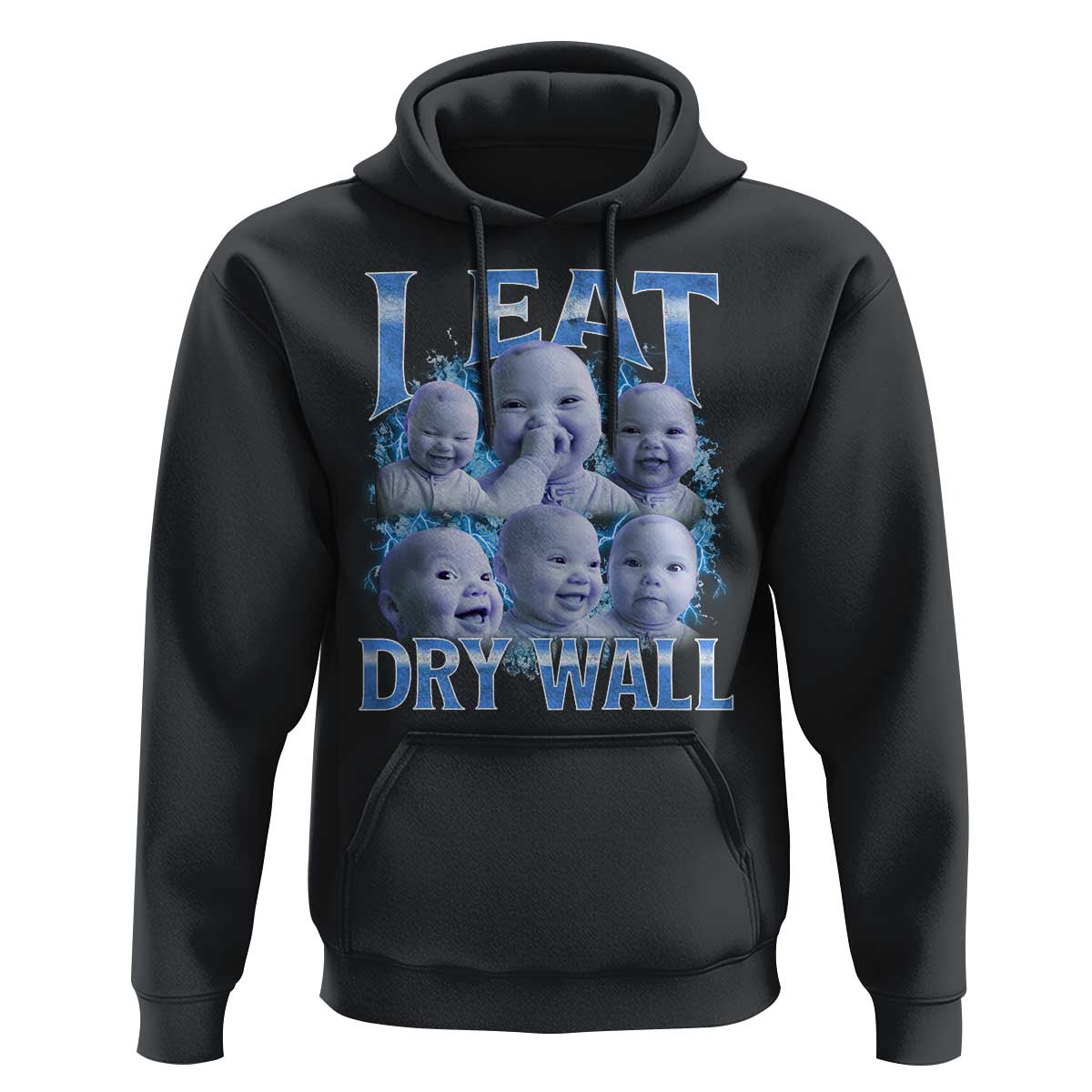 Funny AI Baby Meme Laughing Hoodie I Eat Dry Wall Baby Brainrot - Wonder Print Shop