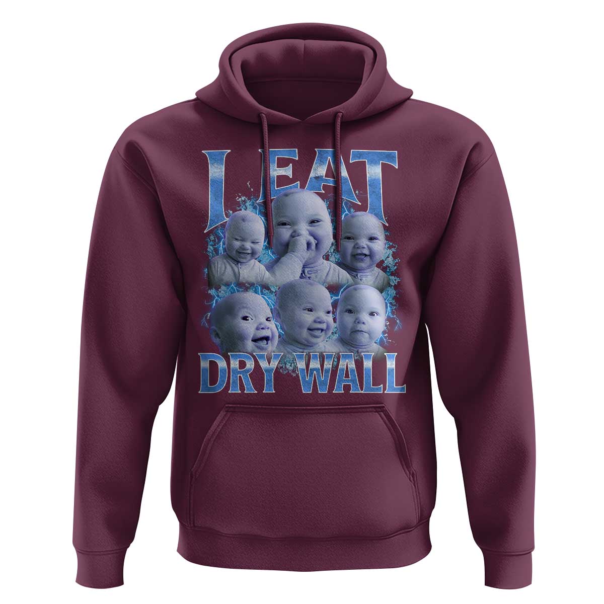 Funny AI Baby Meme Laughing Hoodie I Eat Dry Wall Baby Brainrot - Wonder Print Shop