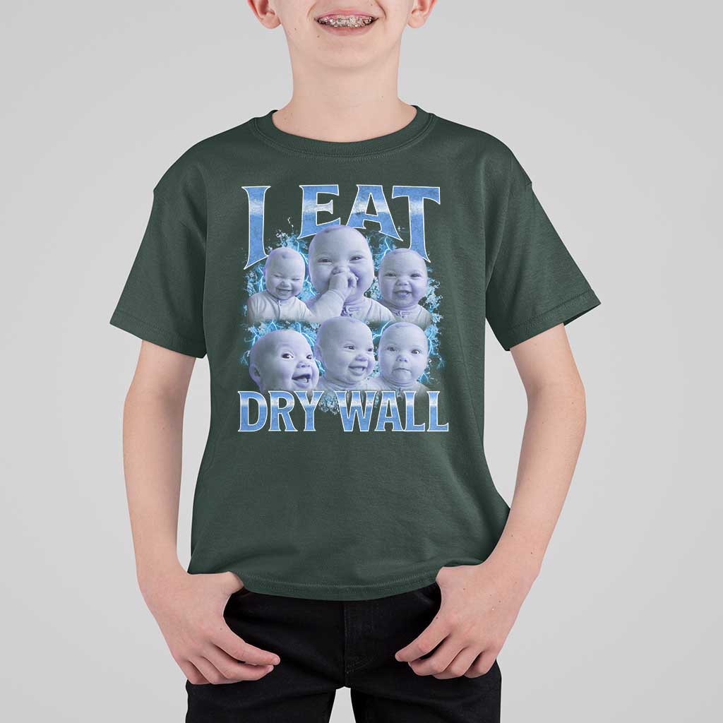 Funny AI Baby Meme Laughing T Shirt For Kid I Eat Dry Wall Baby Brainrot - Wonder Print Shop