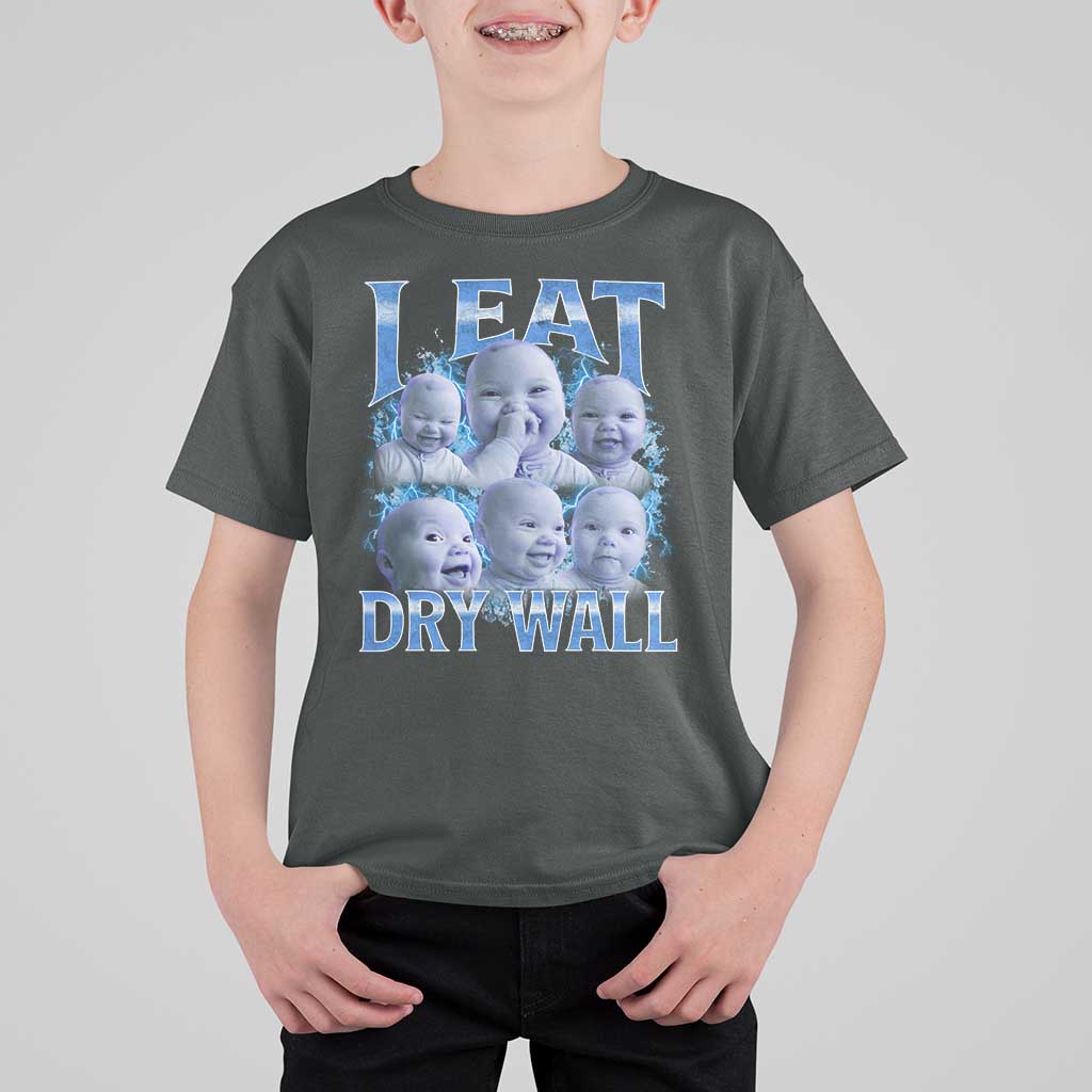 Funny AI Baby Meme Laughing T Shirt For Kid I Eat Dry Wall Baby Brainrot - Wonder Print Shop