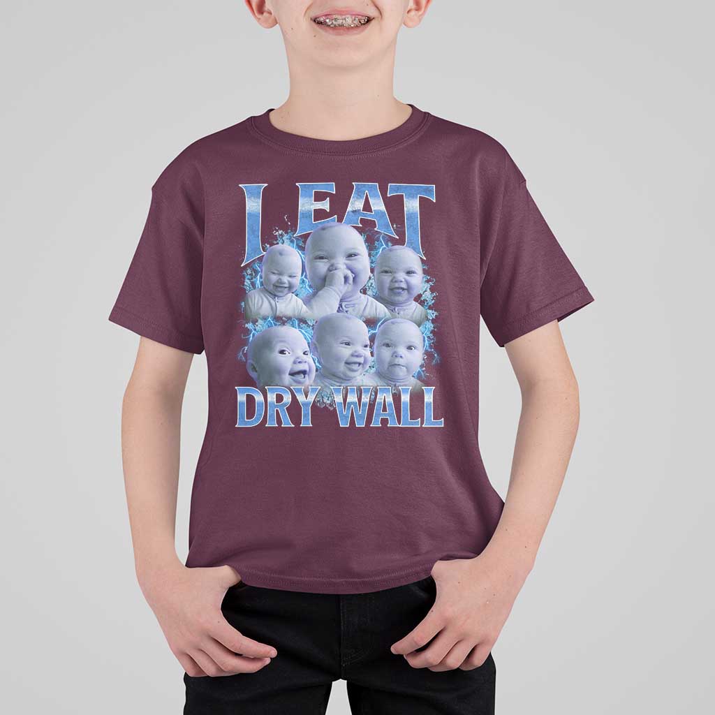 Funny AI Baby Meme Laughing T Shirt For Kid I Eat Dry Wall Baby Brainrot - Wonder Print Shop