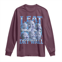 Funny AI Baby Meme Laughing Long Sleeve Shirt I Eat Dry Wall Baby Brainrot - Wonder Print Shop