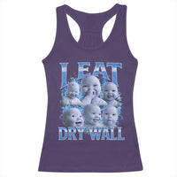 Funny AI Baby Meme Laughing Racerback Tank Top I Eat Dry Wall Baby Brainrot - Wonder Print Shop