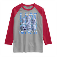 Funny AI Baby Meme Laughing Raglan Shirt I Eat Dry Wall Baby Brainrot - Wonder Print Shop