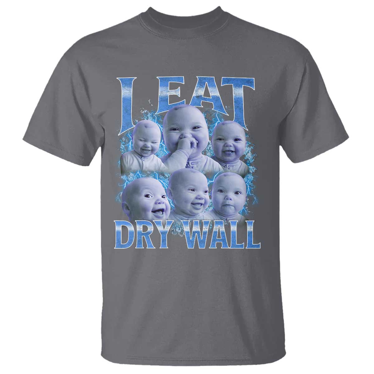 Funny AI Baby Meme Laughing T Shirt I Eat Dry Wall Baby Brainrot - Wonder Print Shop