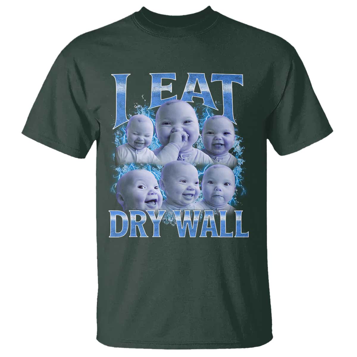 Funny AI Baby Meme Laughing T Shirt I Eat Dry Wall Baby Brainrot - Wonder Print Shop