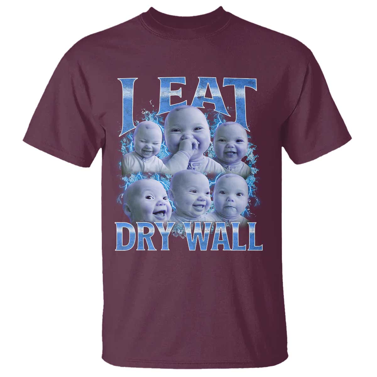 Funny AI Baby Meme Laughing T Shirt I Eat Dry Wall Baby Brainrot - Wonder Print Shop