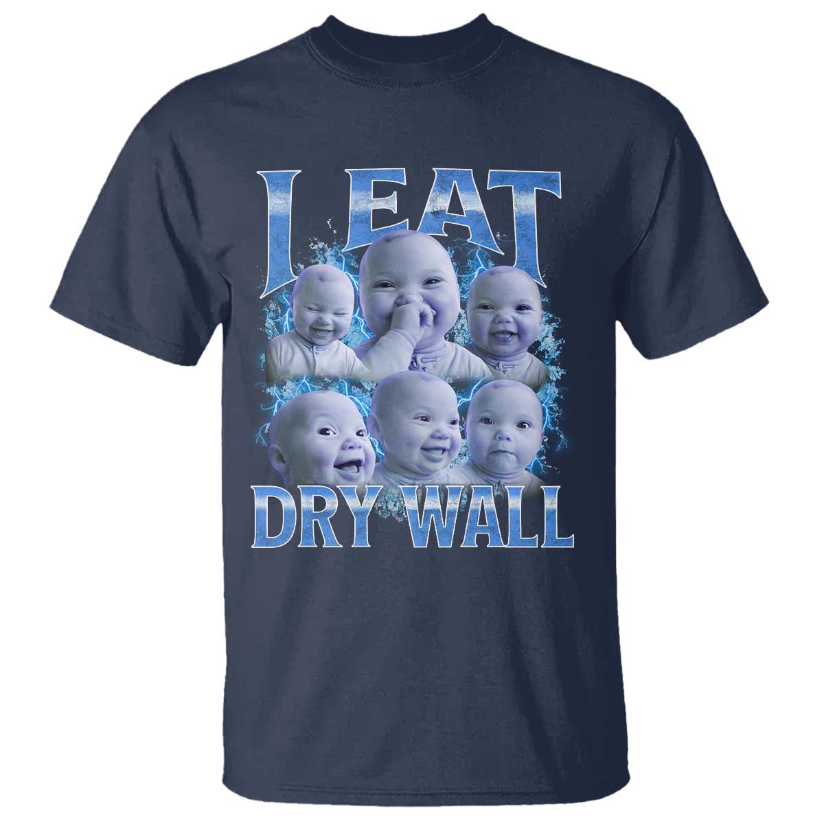 Funny AI Baby Meme Laughing T Shirt I Eat Dry Wall Baby Brainrot - Wonder Print Shop