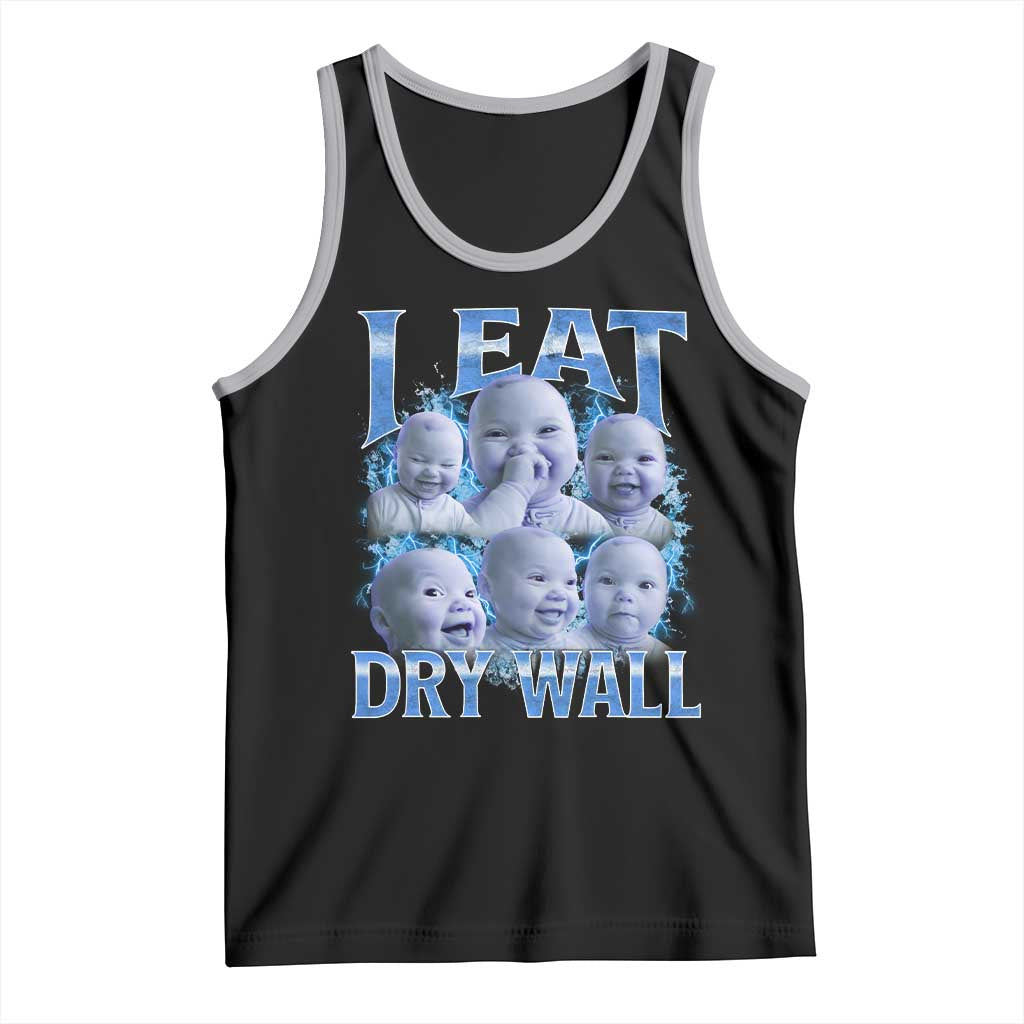 Funny AI Baby Meme Laughing Tank Top I Eat Dry Wall Baby Brainrot - Wonder Print Shop